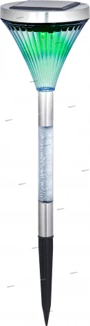 Садовая фигура на солнечных батареях светодиодная Globo Solar, 1 плафон, алюминий, прозрачный