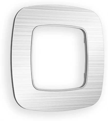 Рамка Ambrella Volt OMEGA Radian (Серебро Металл шлифованный) 1-ая OF580101