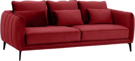 Диван Amsterdam трехместный ОГОГО (арт.342362), (Ткань/Красный)