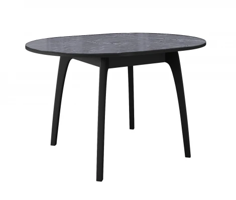 Стол DikLine MK46 Керамика Серый мрамор/подстолье черное/опоры черные арт.00-00079589
