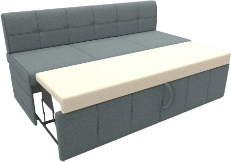 Диван кухонный прямой Лео (Серый/Рогожка) Лига Диванов арт.123763