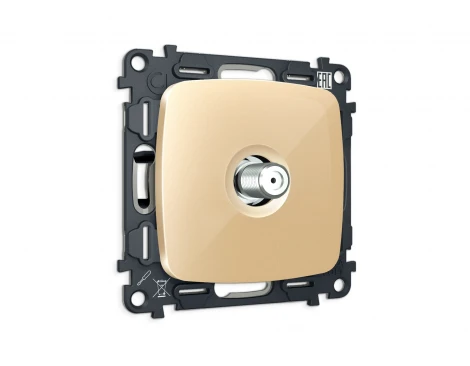 Комплект механизма ТВ-розетки SAT встраиваемый (шампань) Ambrella Volt QUANT MO613050