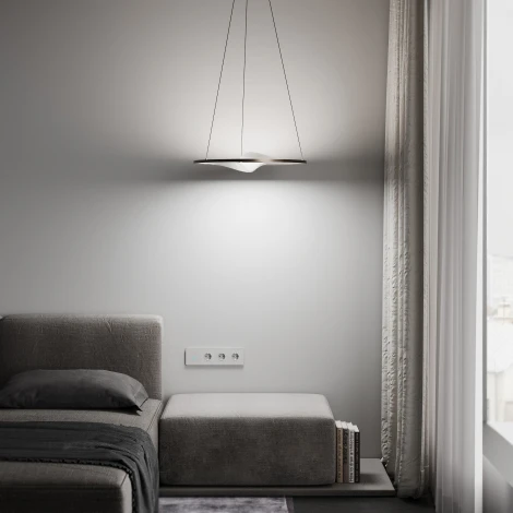 Подвесной светильник Eurosvet Occhio 40027/1 LED серый (220V, на тросе, круглые)