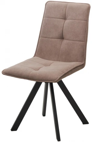 Стул BRONX, 360 град. поворот. B5 Капучино, велюр / черный каркас, М-City