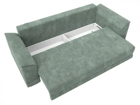 Диван прямой НордСтар НПБ (ДСП,ЛДСП,Брус/Пластик,Металл/Велюр/Зеленый) Лига Диванов 133193