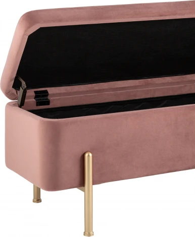 Банкетка Stool Group Болейн с ящиком велюр розовый УТ000035335