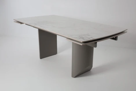 Стол ПУАНТО 200 цвет КРЕМ (BRECHA CREMA ELEGANCE), керамика / Латте каркас M-City 64412