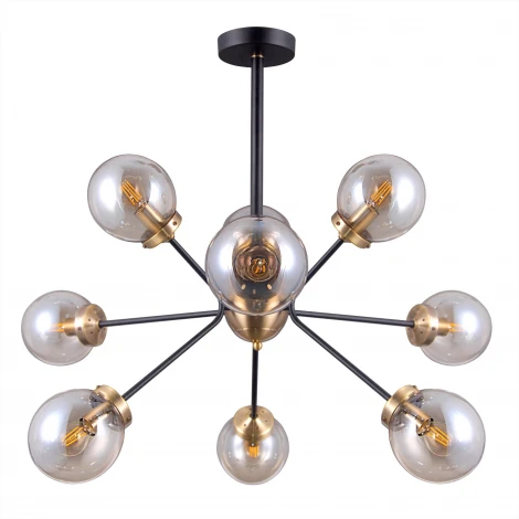 Потолочная люстра на штанге Citilux Планета CL105295 (220V, шарики, молекулы)