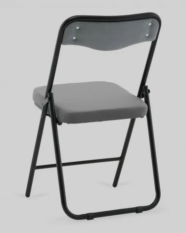 Стул складной Джонни велюр велютто темно-серый каркас черный матовый Stool Group арт.УТ000041387