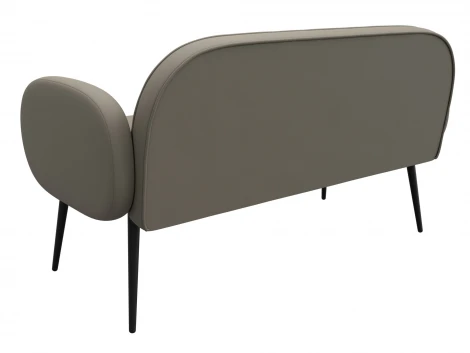 Диван прямой Лига-086 (Фанера/Металл/Экокожа/Бежевый) Лига Диванов 131085