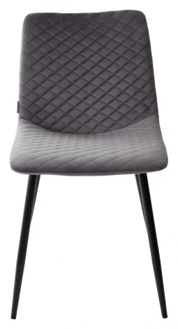 Обеденный стул M-City TINTIN BLUVEL-14 GREY / черный каркас