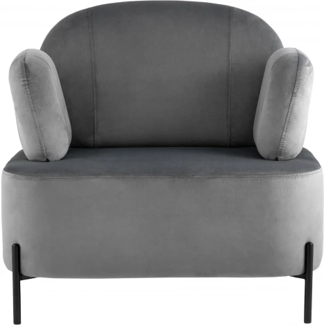 Кресло Stool Group Кэнди с подлокотниками велюр серый УТ000035878