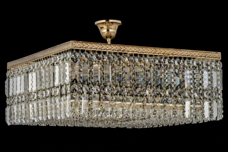 Потолочная хрустальная люстра на штанге Dio D'Arte Cremono Gold E 1.3.50x50.102 G (220V)