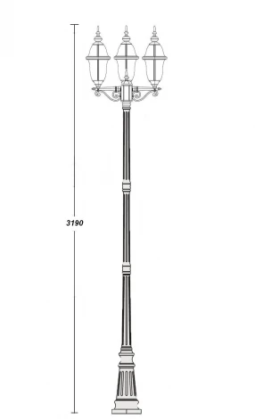 Наземный фонарь Oasis Light Florida 89410 B