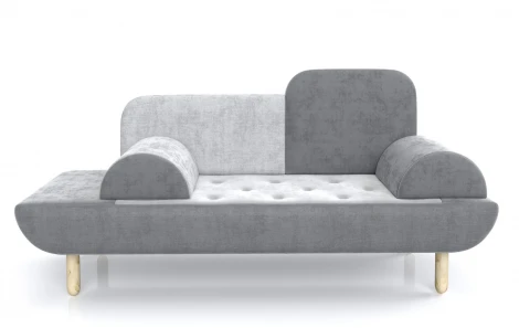 Диван Arsko Леда серый вельвет