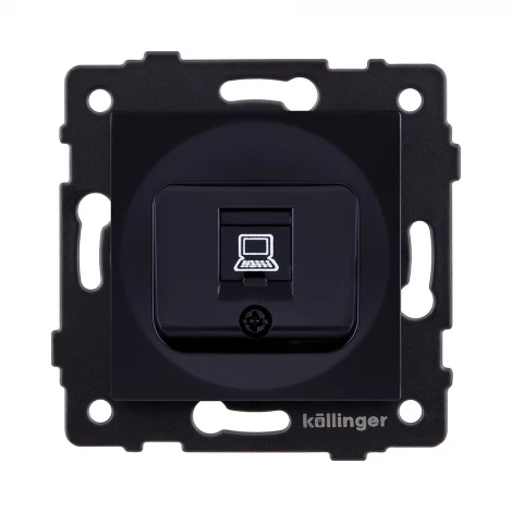 Розетка Ethernet RJ45 черный Kollinger REA-016BK для Aspekt, Eleganz, Reflex