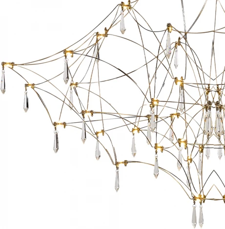 Подвесная люстра светодиодная ST Luce Gravetta SL6601.213.114 Золотистый/Прозрачный LED 114*0,5W 3000K
