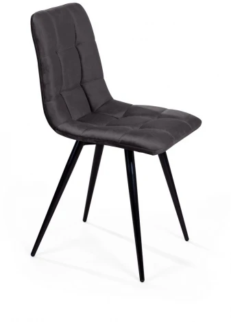 Стул UNO, бархат светло-серый 26/ чёрный конус Top Concept UNO 74639