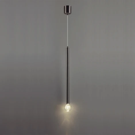 Подвесной светильник светодиодный Odeon Light Fiano 4375/3LA никель/хрусталь. стекло/металл IP20 LED 3W 400Лм 3000K 220V (на проводе, круглые)