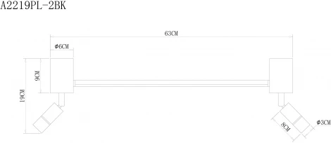 Спот Arte Lamp Rasalas A2219PL-2BK (LED, 220V)