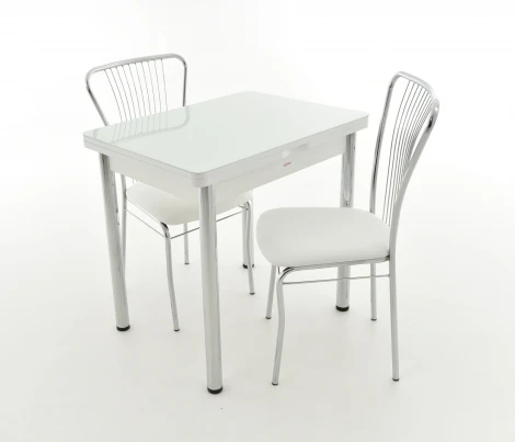 Стол Аврора Бари мини, Стекло, Белый