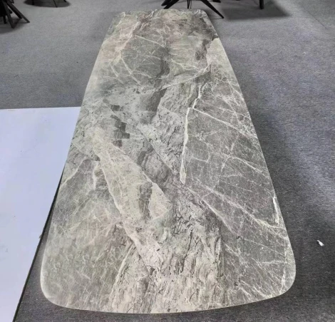 Стол DikLine KS220 керамика серый мрамор С20 глянец /опоры черные