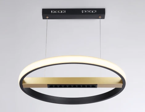 Подвесной светодиодный светильник Ambrella Comfort FL51489 (регулировка яркости, 220V, пульт управления, на тросе, кольцо)