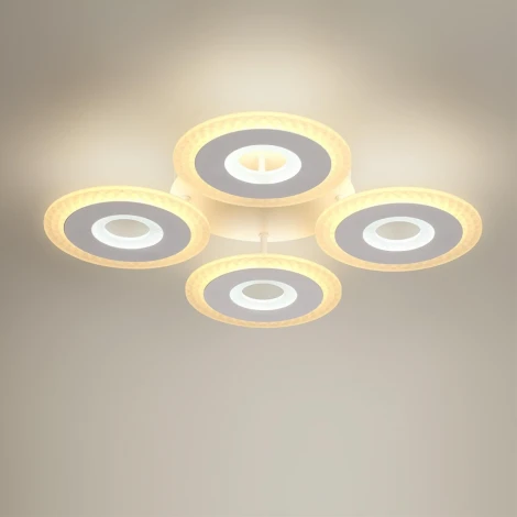 Потолочная люстра светодиодная Lumion Vandy 8016/70CL белый/прозрачный металл/акрилл LED 70W 220V 3000-6000K