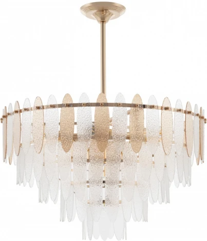 Подвесная люстра хрустальная на штанге Arte Milano Sorrento-1309 371309/9/300/580 GD (220V)