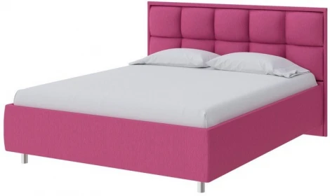 PROxSON Кровать Chessy без основания (Ткань: Рогожка Savana Berry (фиолетовый)) 90x200