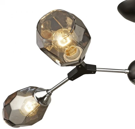 Потолочная люстра на штанге Reluce 04209-0.3-04 CH+BK (220V)