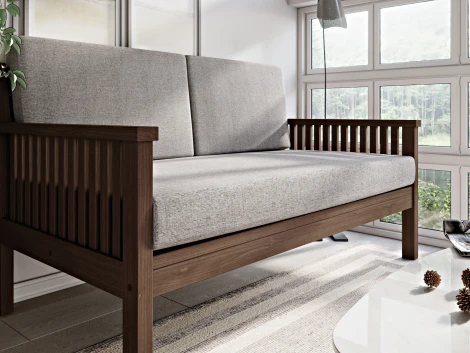 Диван Arsko Норман М орех серая рогожка