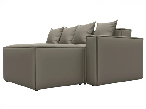 Диван угловой модульный Лига-063 угол правый (ДСП/Пластик/Экокожа/Бежевый) Лига Диванов 129788