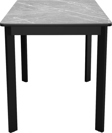 Стол DikLine LK90 Керамика Серый мрамор/подстолье черное/опоры черные арт.00-00074435