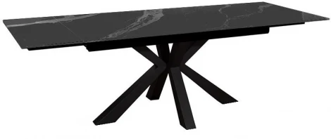 Стол SFE140 Керамика Черный мрамор/подстолье черное/опоры черные (2 уп.) Dikline 00-00062492
