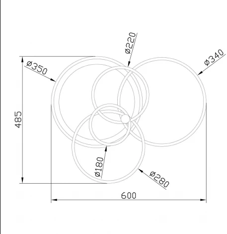 Потолочный светильник светодиодный с пультом Escada CONTOUR 10213/4LED BL Chrome (регулировка яркости, 220V)