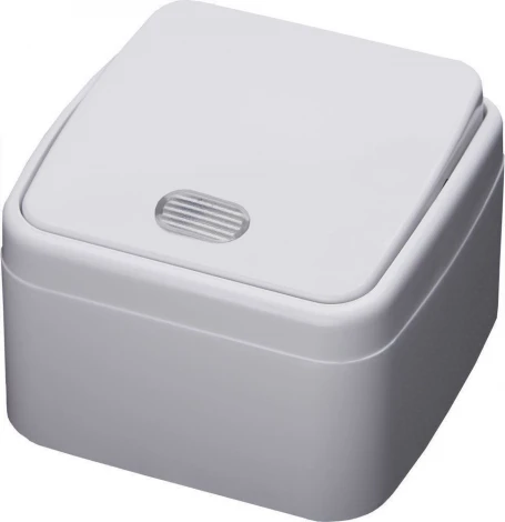 Выключатель одноклавишный с подсветкой (белый) Stekker Basic 39029