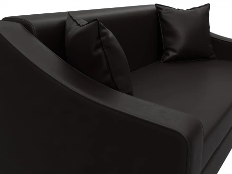 Диван прямой Лига-071 (ЛДСП,Брус,Фанера/Дерево/Экокожа/Коричневый) Лига Диванов 129770