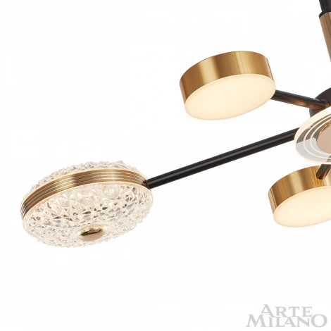 Потолочная люстра на штанге Arte Milano 272069/6 BK/GD (LED, 220V)