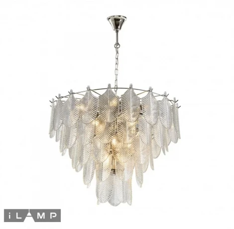Подвесная люстра каскадная iLamp Oro P2544-18 NIC (220V, на цепи)