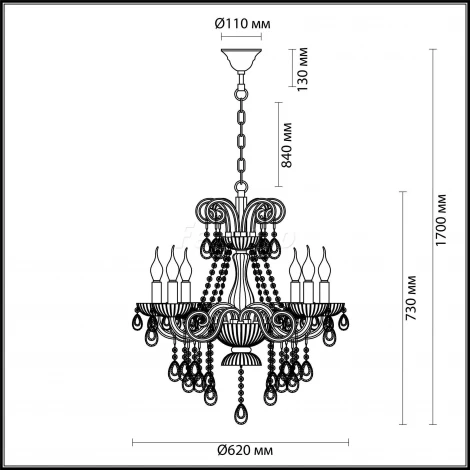 Подвесная люстра Odeon Light Ines 4189/6