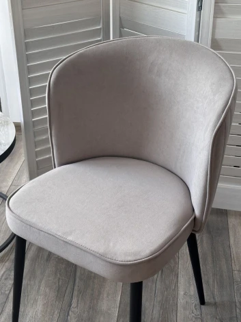 Стул МИЛАНО цвет B22 Серый, велюр / черный каркас M-City 64751