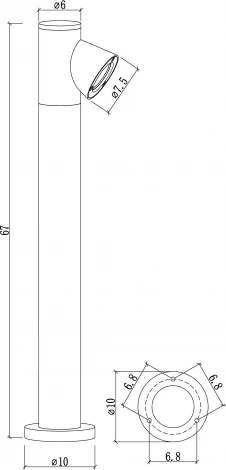 Наземный уличный светильник Arte Lamp Brooklyn A2063PA-1BK (220V, круглые, IP54)