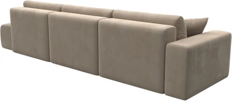 Диван прямой Лига-036 НПБ Модерн Лонг подлокотник слева (Бежевый/Велюр) Лига Диванов арт.121356L