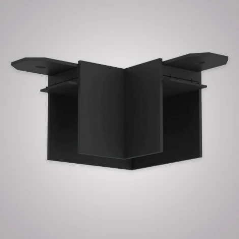 Угловой соединитель горизонтальный для накладного шинопровода черный AM Group AM543 BK SMART