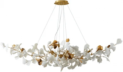 Подвеспная люстра Kink Light Сири 07868-10A,36 латунь G9 10*5W (220V, на тросе, лепестки)