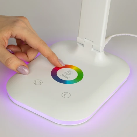 Офисная настольная лампа светодиодная с регулировкой цветовой температуры и яркости с ночным режимом RGB ЭРА NLED-502 NLED-502-11W-W