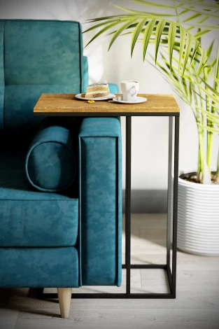 Стол придиванный Агами дуб американский/чёрный от фабрики Mebelik