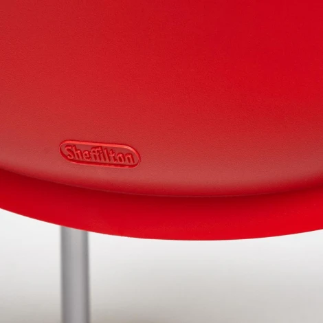 Стул GENIUS (mod 75) красный/ножки хром (металл/пластик)