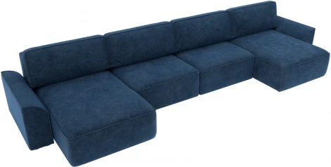Диван п-образный Лига-048 НПБ лонг Лига Диванов (Велюр) арт.128347